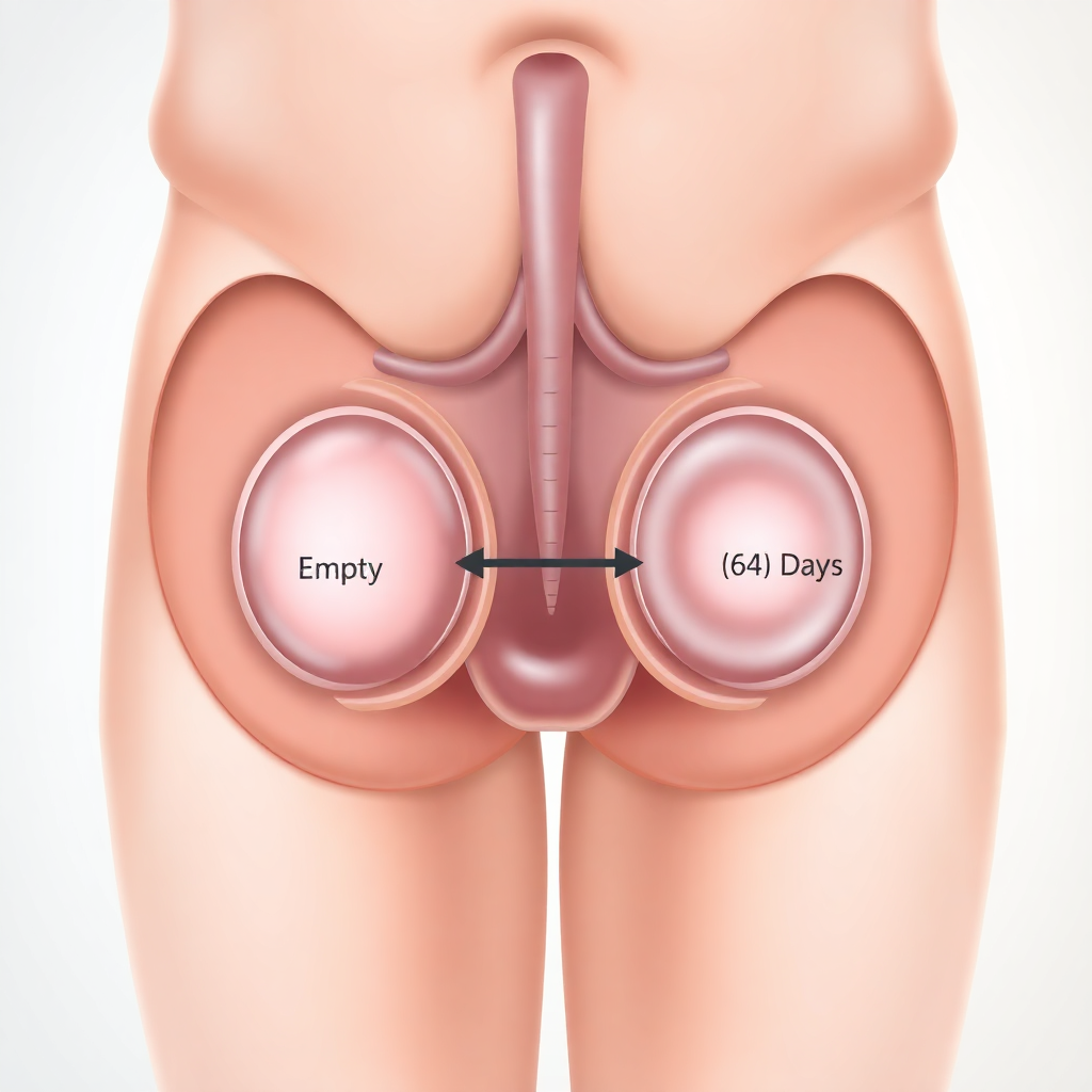 combien de temps pour avoir les testicule pleine