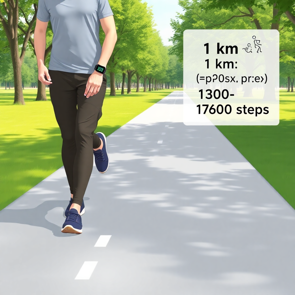 combien de pas dans 1 km
